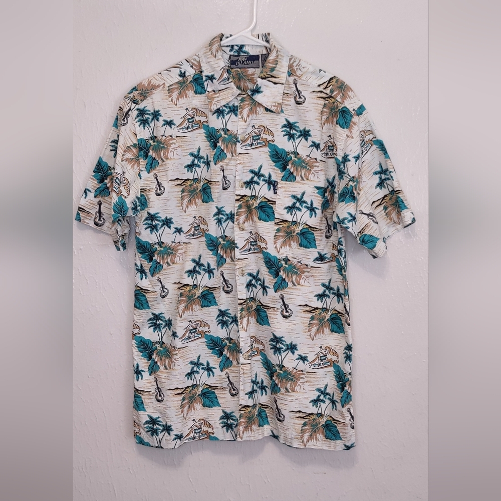 Bay Island Mens‎ Hawaiian Shirt Size Medium 100% Cotton